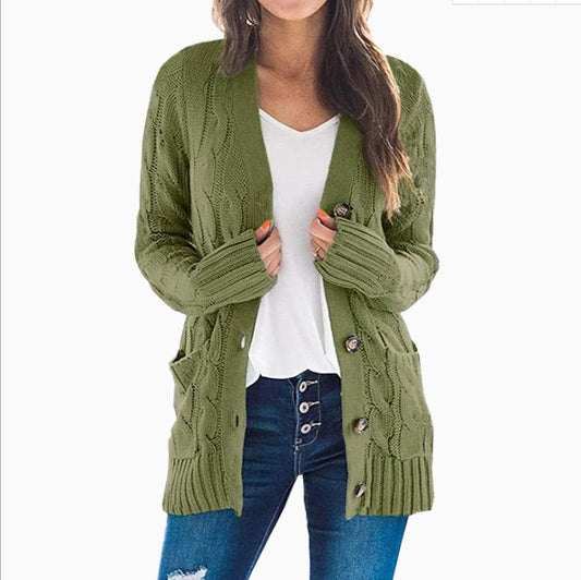 Long sleeve knitted sweater for women