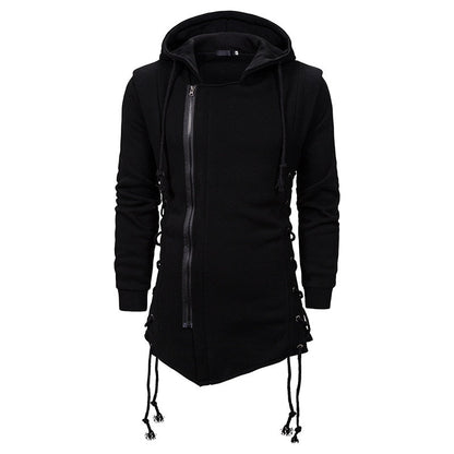 Gothic lace-up hoodie for men