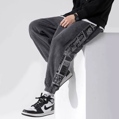 Men's loose corduroy casual pants