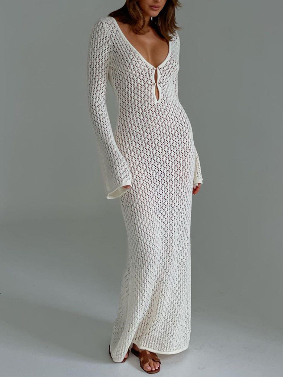 Women's Crochet Knit Maxi Dress