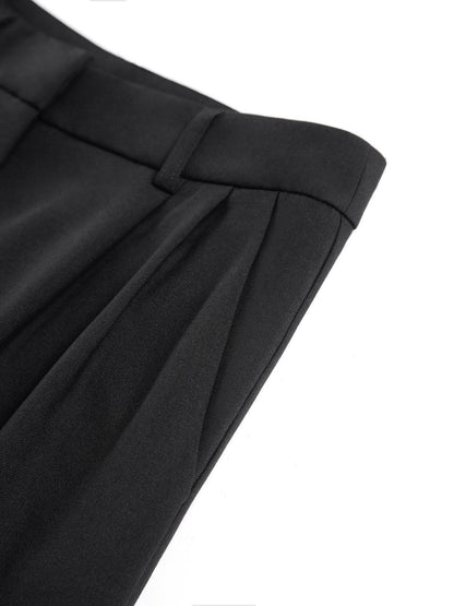 Women’s Wide-Leg Trousers - High Waisted - Pleated Front - Tailored Fit Elegant Style