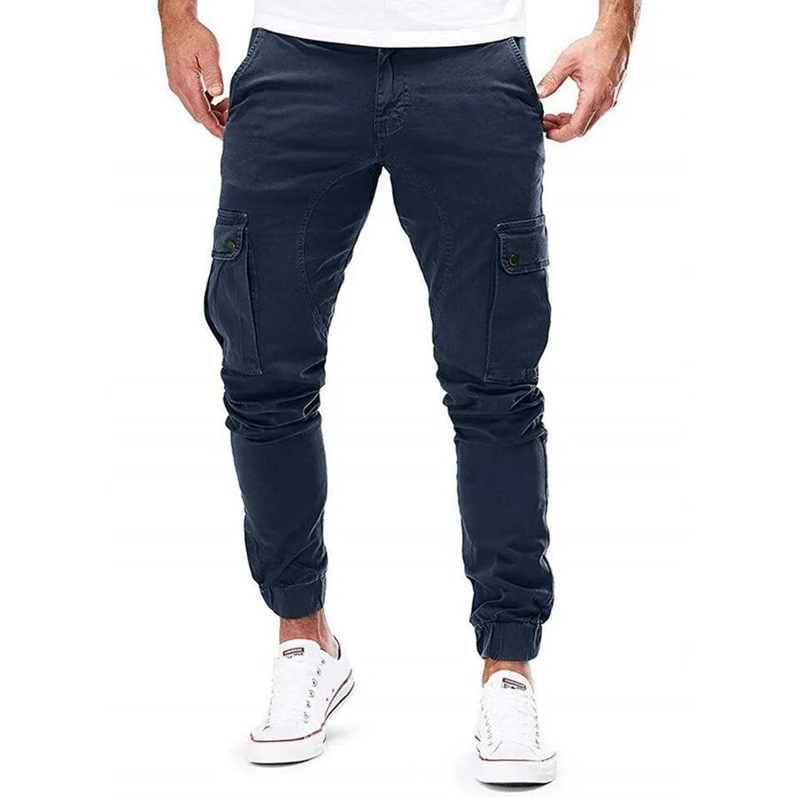 Men’s Cargo Jogger Pants - Relaxed Fit - Elastic Waist & Cuffs - Multi-Pocket