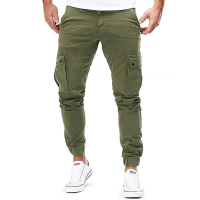 Men’s Cargo Jogger Pants - Relaxed Fit - Elastic Waist & Cuffs - Multi-Pocket