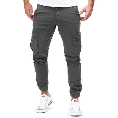 Men’s Cargo Jogger Pants - Relaxed Fit - Elastic Waist & Cuffs - Multi-Pocket