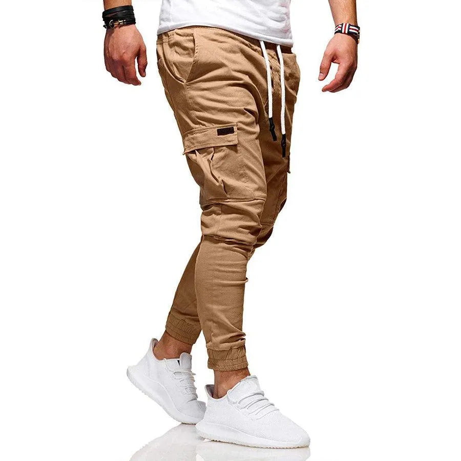 Men’s Cargo Jogger Pants - Relaxed Fit - Elastic Waist & Cuffs - Multi-Pocket