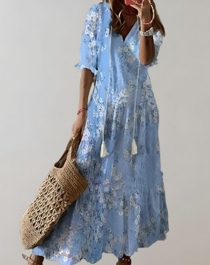 Women's Long Summer Dress - Flowy Maxi Dress for Women