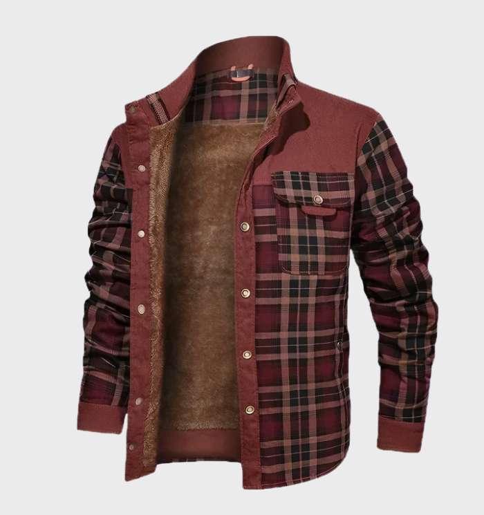 Lined flannel jacket for men