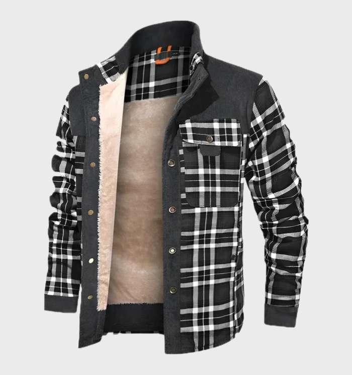 Lined flannel jacket for men