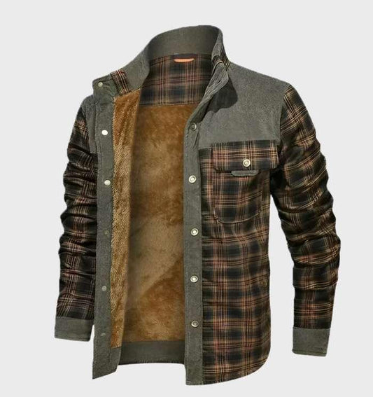 Lined flannel jacket for men