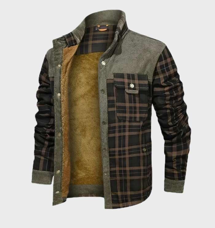 Lined flannel jacket for men