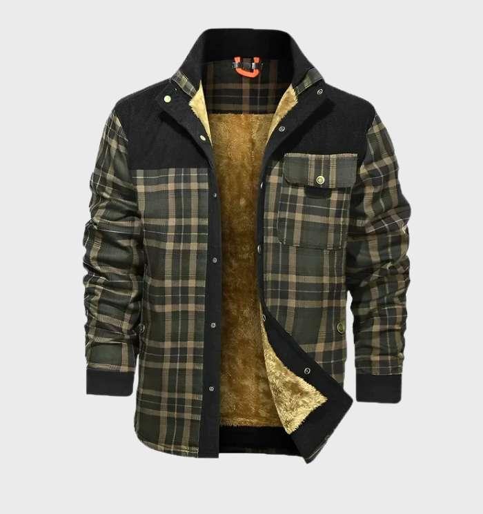 Lined flannel jacket for men