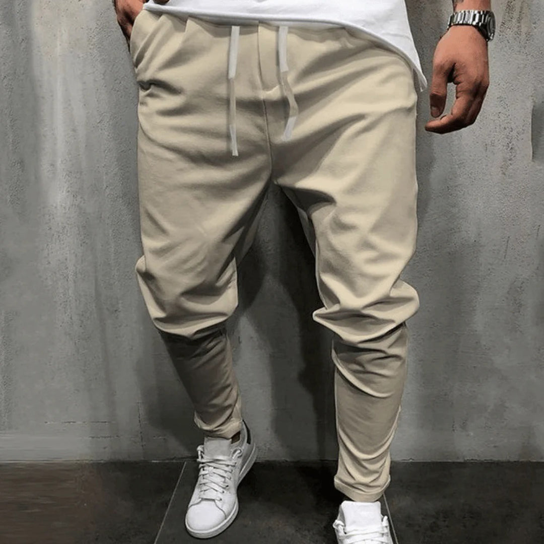 Men’s Jogger Trousers - Tapered Fit - Elastic Waist & Cuffs - Casual & Active Wear