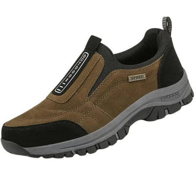 Men’s Slip-On Shoes – Suede Upper – Cushioned Sole – Flexible Fit – Casual Outdoor Wear
