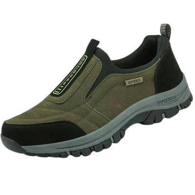 Men’s Slip-On Shoes – Suede Upper – Cushioned Sole – Flexible Fit – Casual Outdoor Wear