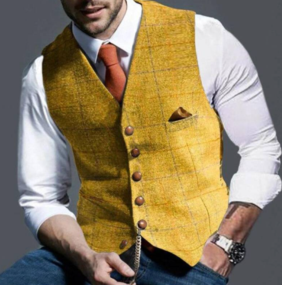 Men's classic v-neck vest