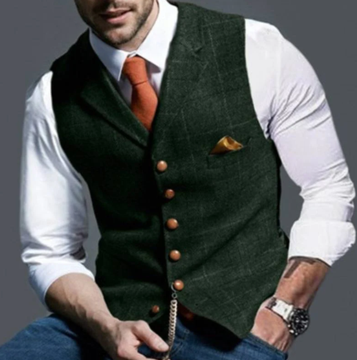 Men's classic v-neck vest