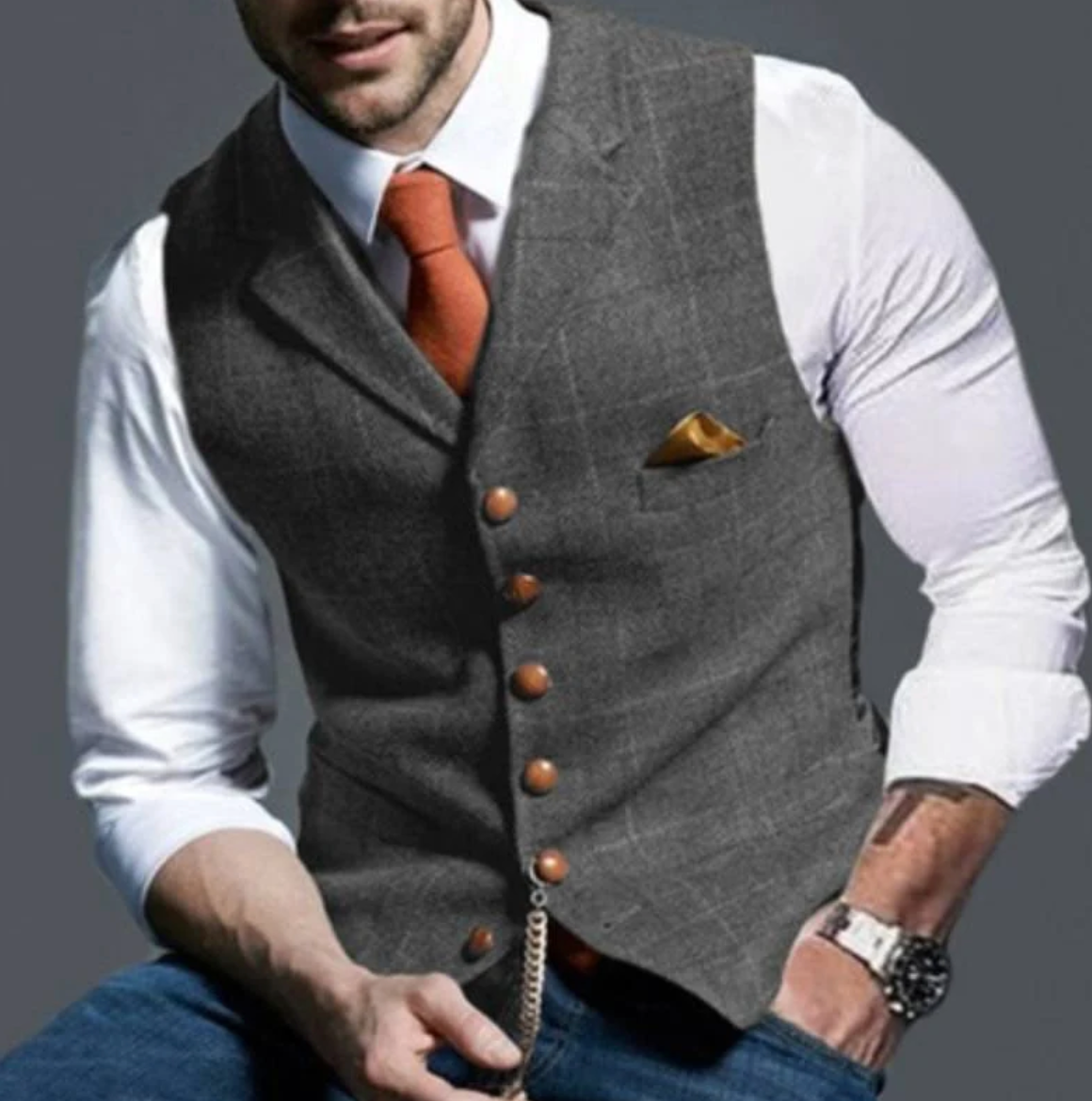 Men's classic v-neck vest