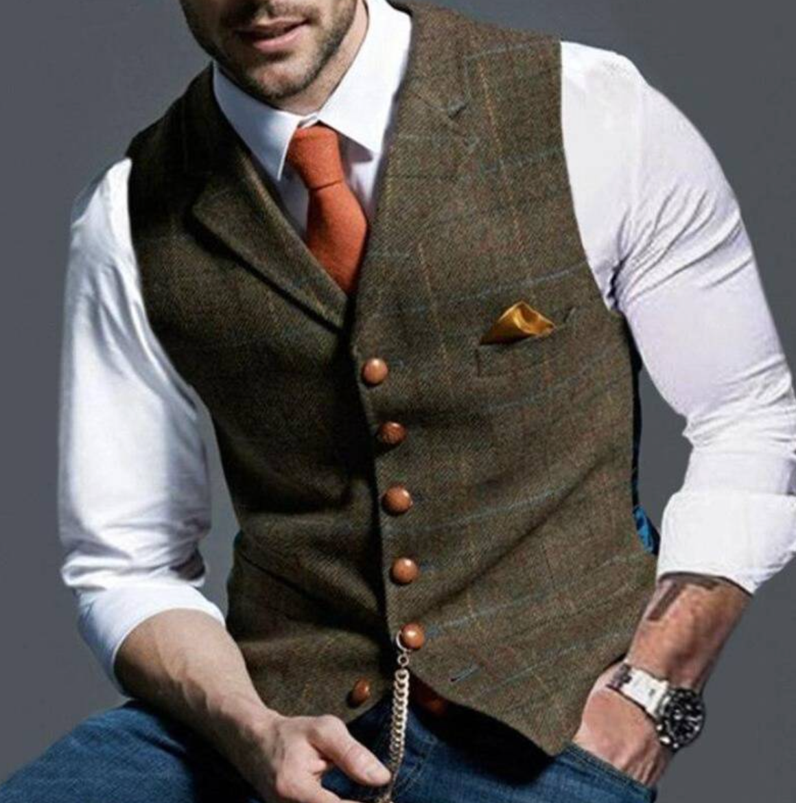 Men's classic v-neck vest