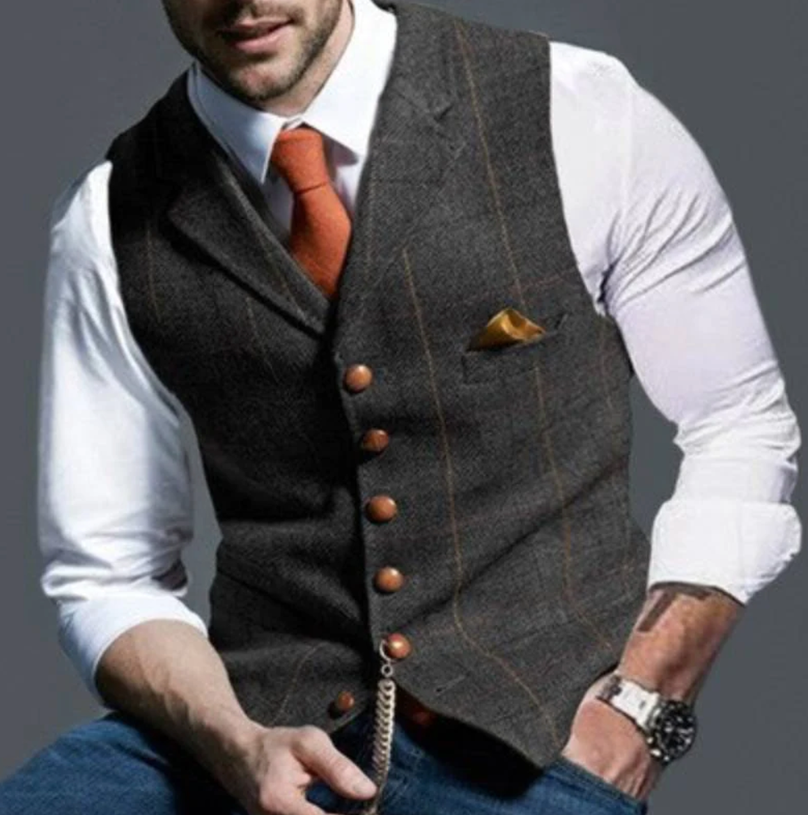 Men's classic v-neck vest