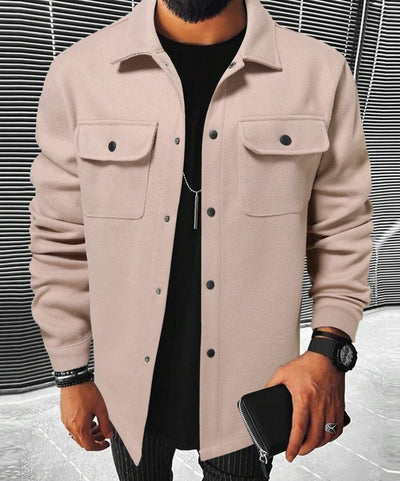 Men’s Button-Down Shirt – Relaxed Fit – Cotton Blend – Chest Pockets – Smart Casual