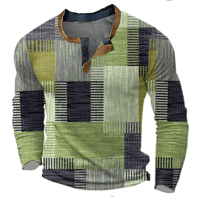 Men's Elegant Patchwork Design Shirt