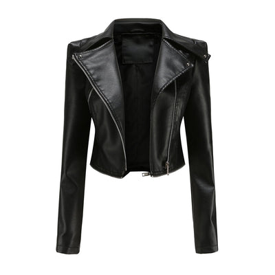 Rugged biker jacket women's