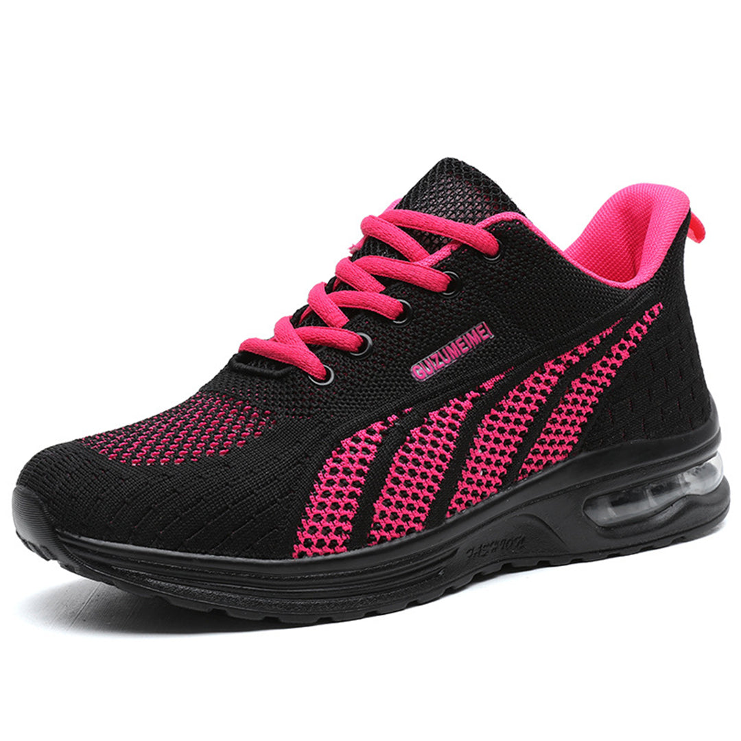 Women’s Sneakers - Breathable Mesh - Lace-Up - Cushioned Sole - Air Cushion Support