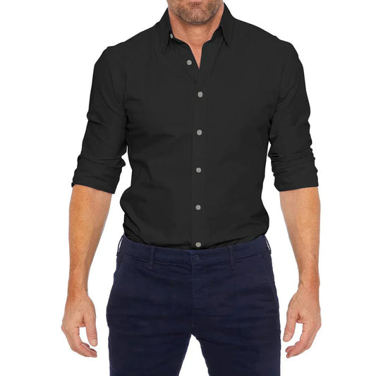 Men’s Formal Shirt – Slim Fit – Breathable Blend – Button-Down – Long Sleeves