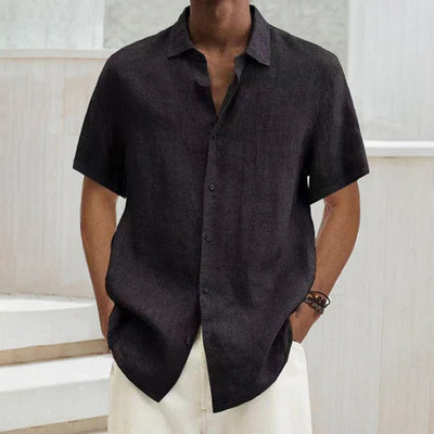 Men’s Short Sleeve Shirt – Relaxed Fit – Button Down – Breathable Lightweight Fabric