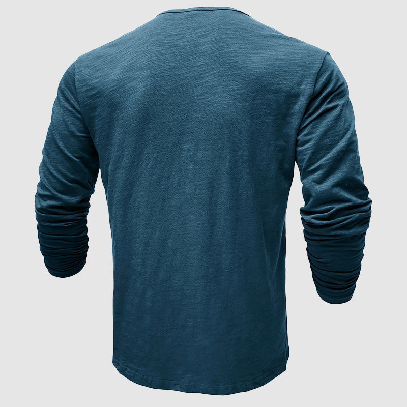 Men's bamboo cotton shirt with long sleeves