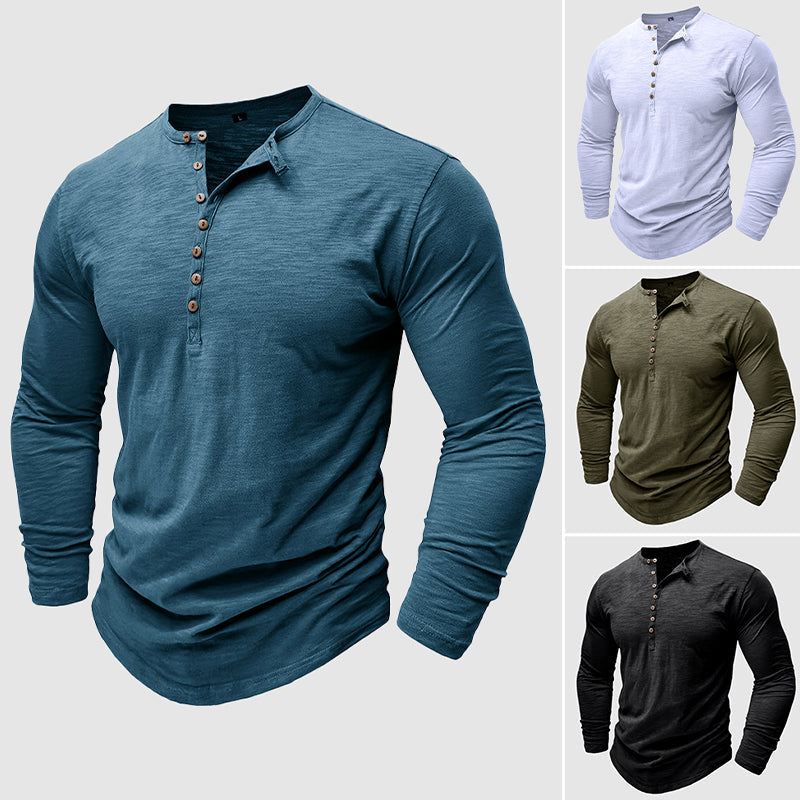 Men's bamboo cotton shirt with long sleeves