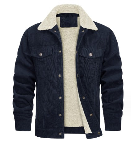 Men's corduroy fleeced line  jacket