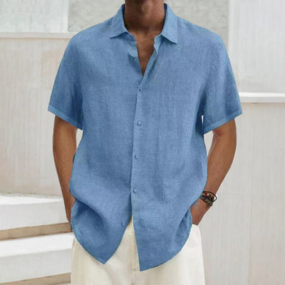 Men’s Short Sleeve Shirt – Relaxed Fit – Button Down – Breathable Lightweight Fabric
