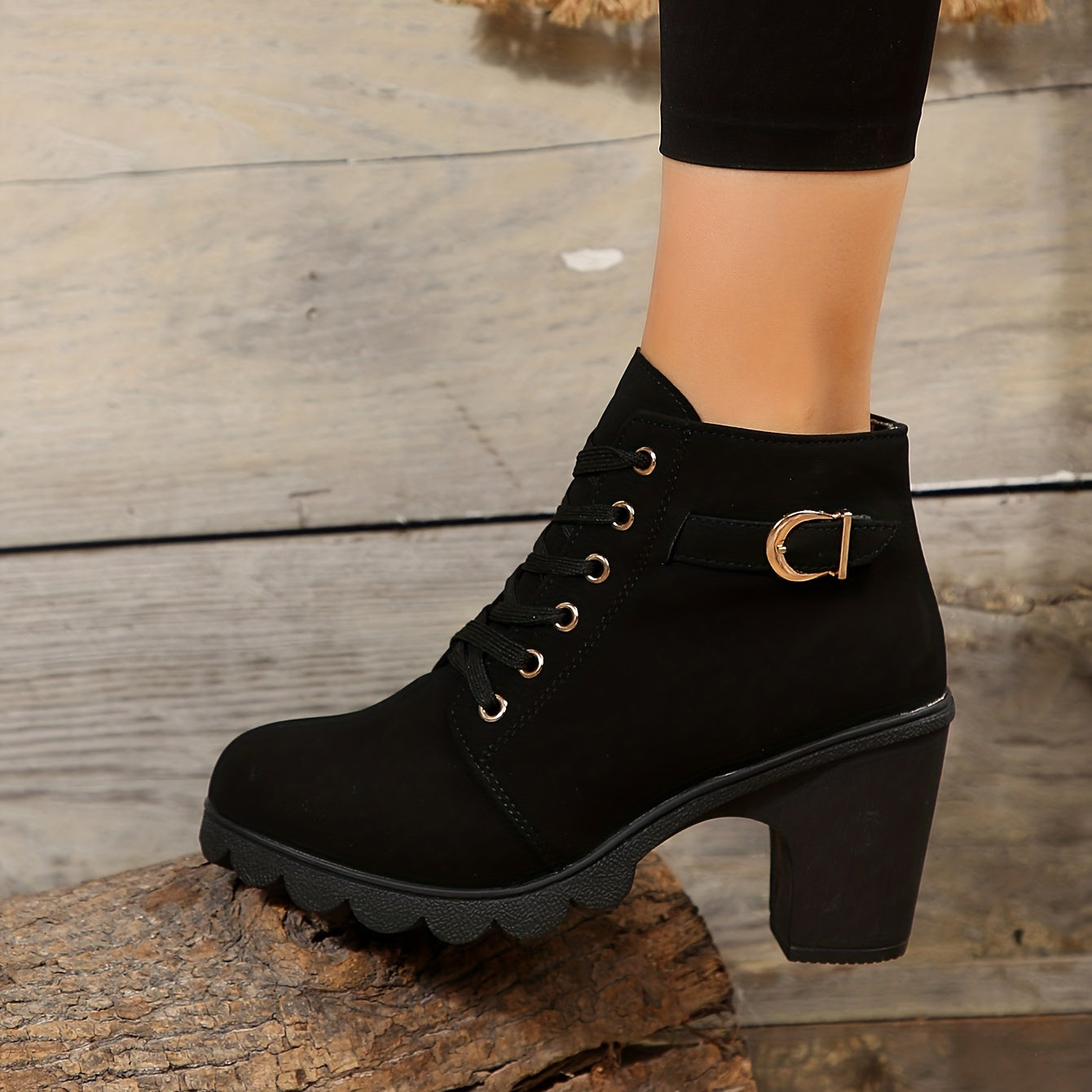 Women's Heeled Ankle Boots – Stylish Suede Footwear for Everyday Wear