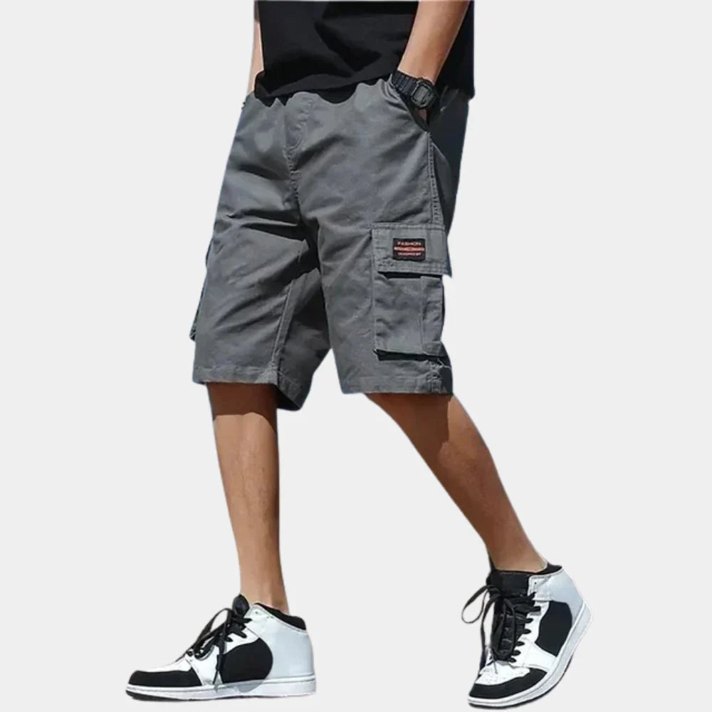 Men’s Cargo Shorts – Relaxed Fit – Knee Length – Breathable Blend – Multi Pocket