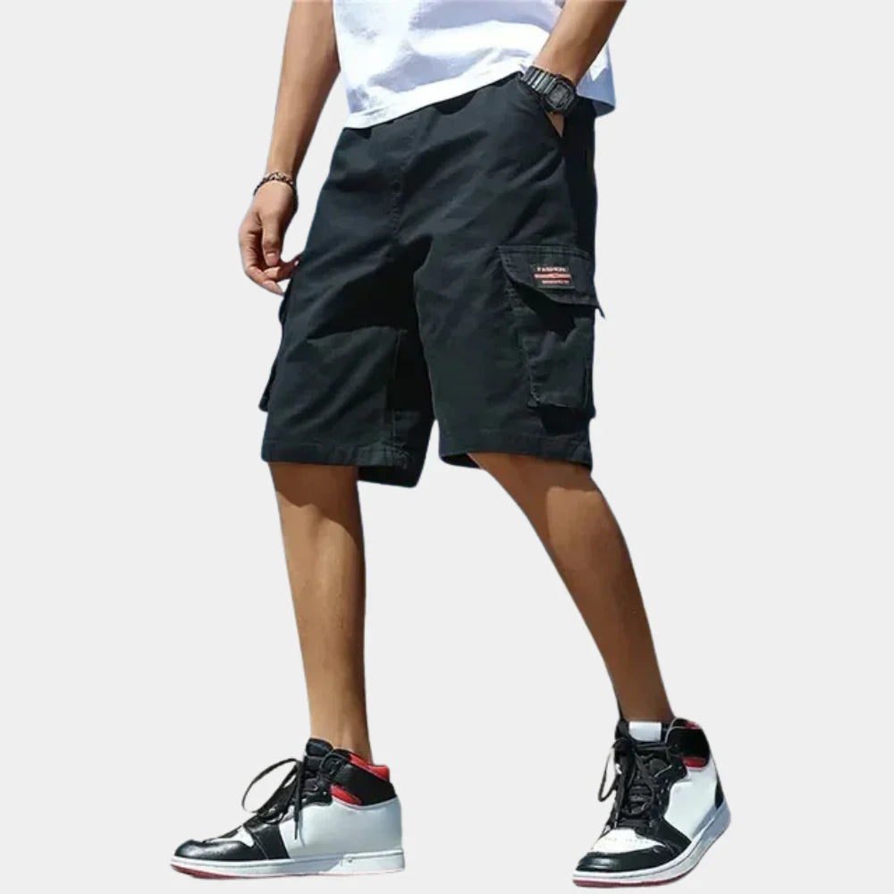 Men’s Cargo Shorts – Relaxed Fit – Knee Length – Breathable Blend – Multi Pocket