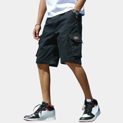 Men’s Cargo Shorts – Relaxed Fit – Knee Length – Breathable Blend – Multi Pocket
