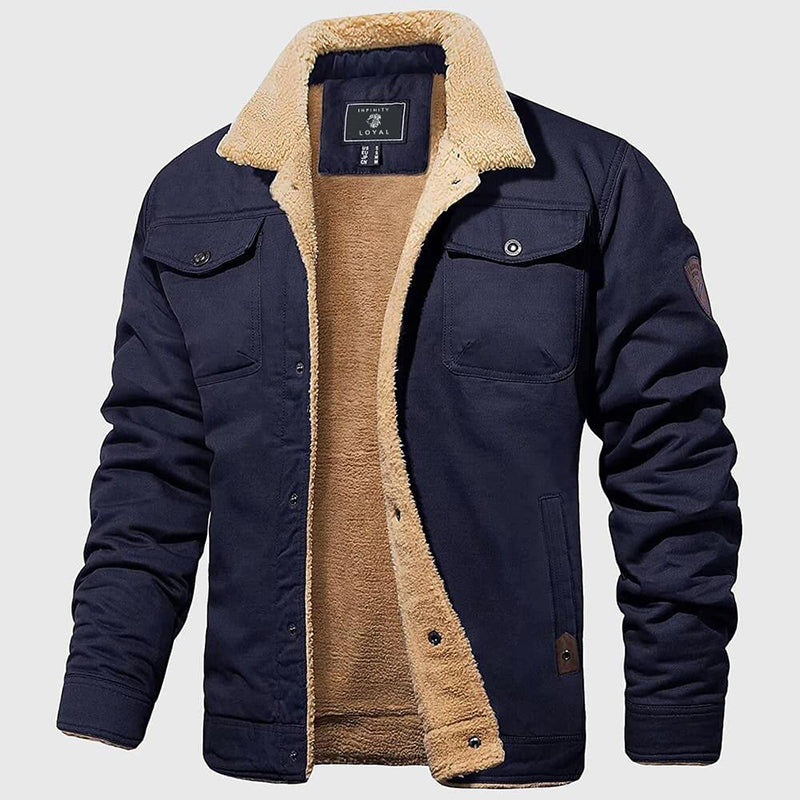 Men's urban lapel casual outdoor jacket with long sleeves