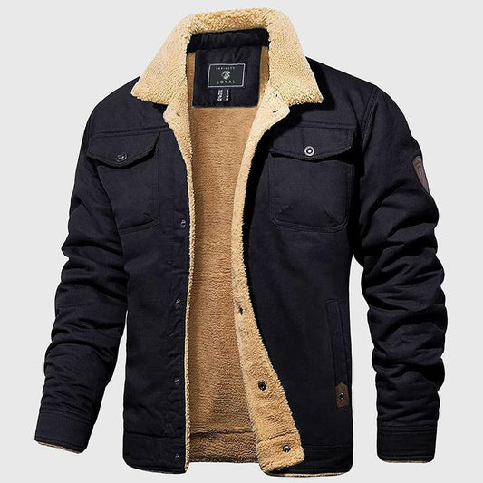 Men's urban lapel casual outdoor jacket with long sleeves