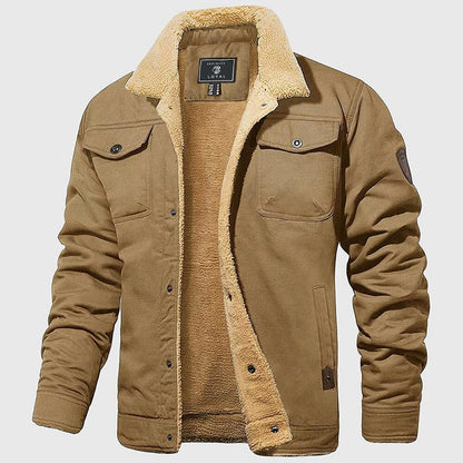 Men's urban lapel casual outdoor jacket with long sleeves