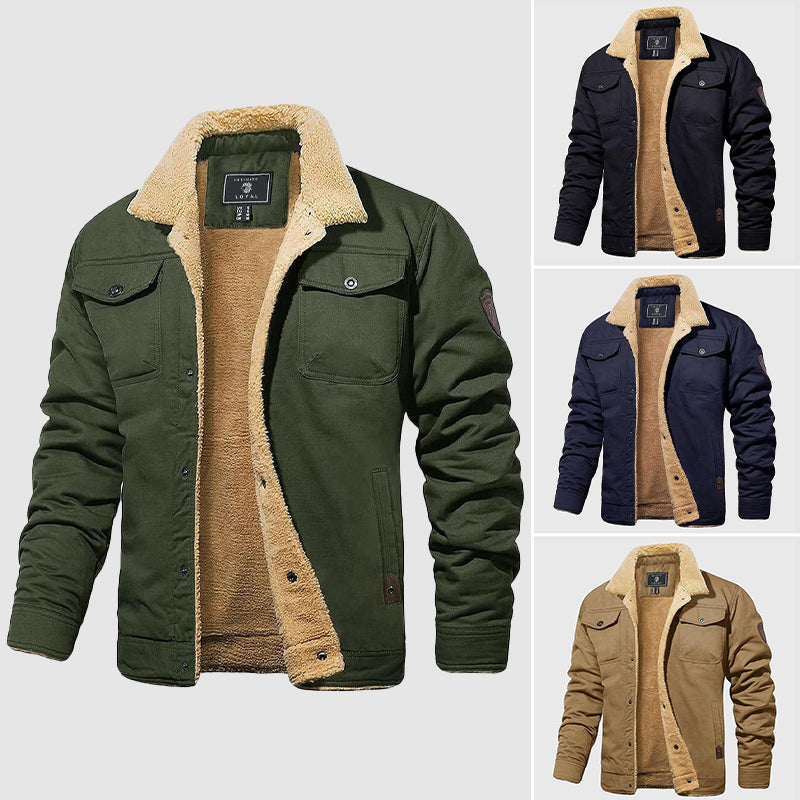 Men's urban lapel casual outdoor jacket with long sleeves