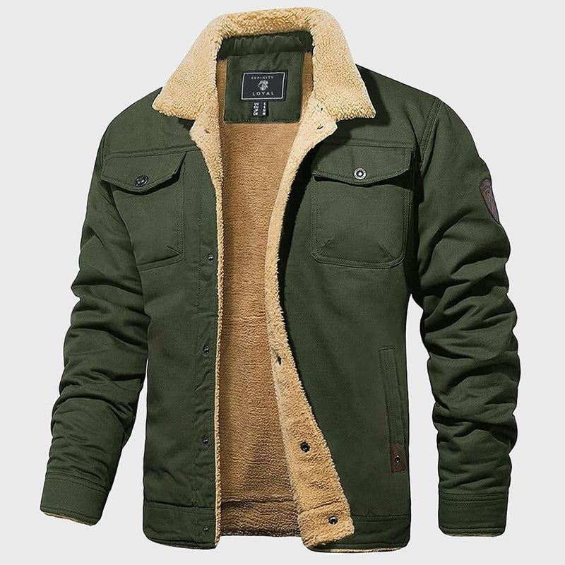 Men's urban lapel casual outdoor jacket with long sleeves