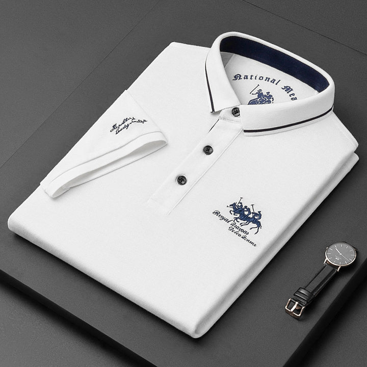 Men’s Polo Shirt – Soft Knit – Regular Fit – Short Sleeve – Embroidered Logo