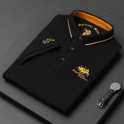 Men’s Polo Shirt – Soft Knit – Regular Fit – Short Sleeve – Embroidered Logo