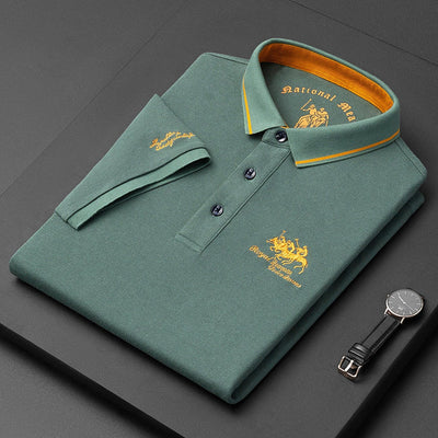 Men’s Polo Shirt – Soft Knit – Regular Fit – Short Sleeve – Embroidered Logo