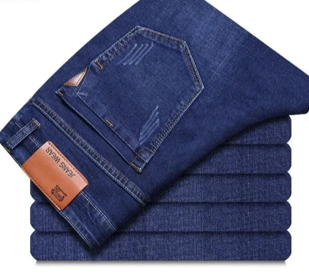 Men’s Jeans - Classic Straight Leg - Durable Denim - Five-Pocket Design