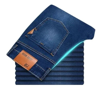 Men’s Jeans - Classic Straight Leg - Durable Denim - Five-Pocket Design