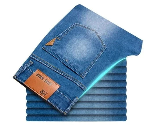 Men’s Jeans - Classic Straight Leg - Durable Denim - Five-Pocket Design