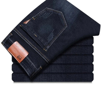 Men’s Jeans - Classic Straight Leg - Durable Denim - Five-Pocket Design