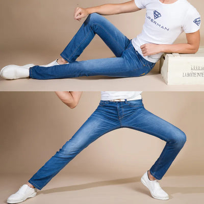 Men’s Jeans - Classic Straight Leg - Durable Denim - Five-Pocket Design